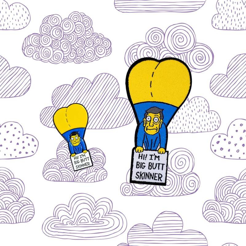 Big Butt Skinner Pin & Bügelbild Im Set von Goellnerd