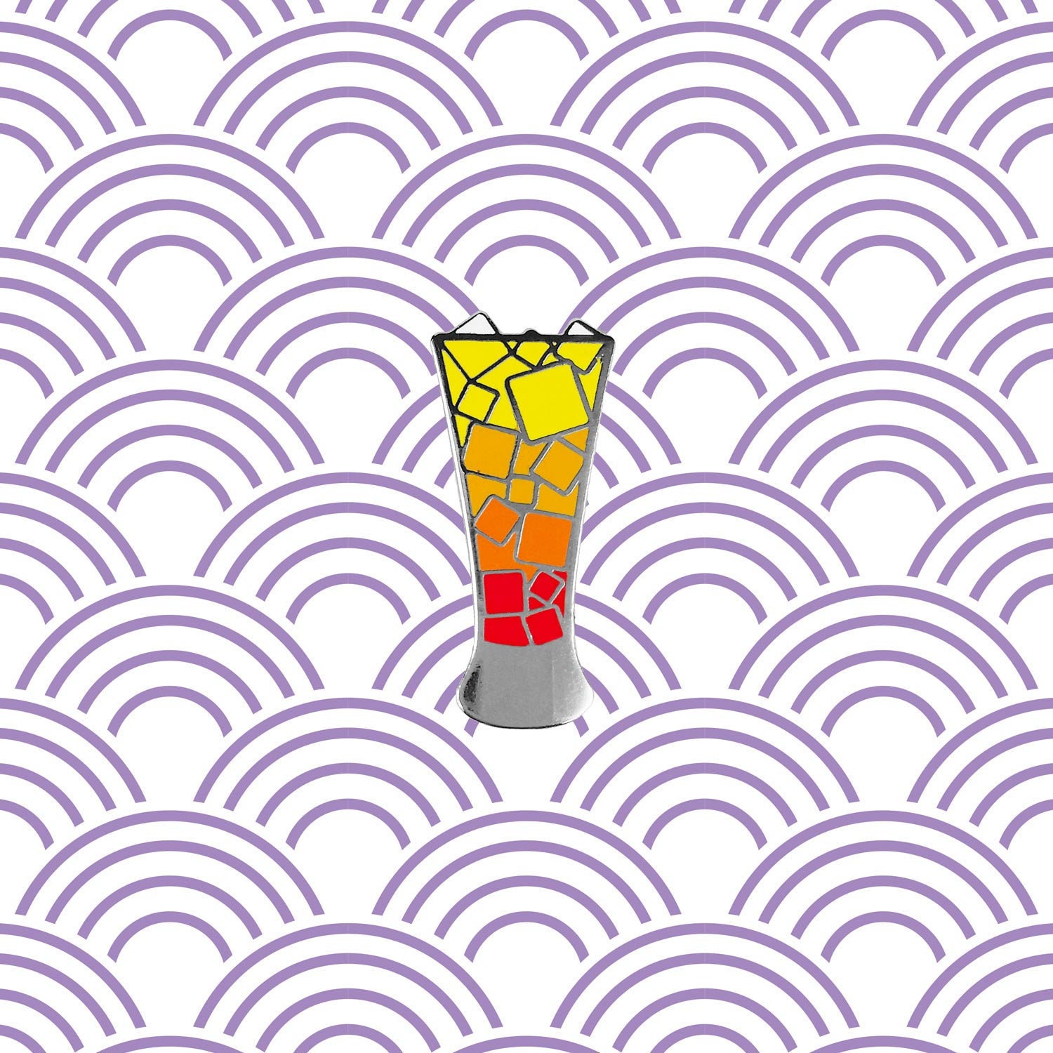 Tequila Sunrise Emaille Pin | Happy Hour Geschenk Cocktail Getränke Hard Pride Month Lgbtq Stocking Stuffer von Goellnerd