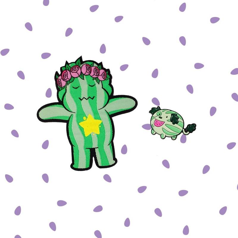 steven Universe Wassermelone Set | Patch Und Pup Enamel Pin Su Geschenk Kawaii Bügelbild Aufbügler von Goellnerd