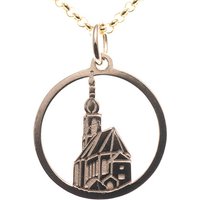 Goettgen Anhänger Ramsauer Kirche St. Sebastian 925 Silber rosé vergoldet mit Kette 45 cm von Goettgen