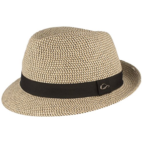 Göttmann 3-Farbiger Trilby Stroh-Hut Onyx aus Papier-Stroh für Damen & Herren von Göttmann