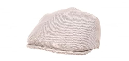 Göttmann Flatcap Boston gestreift Khaki Größe 57 von Göttmann