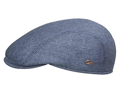 Göttmann Jackson Melierte Flatcap aus Seide mit UV-Schutz - Jeans (51) - 61 cm von Göttmann