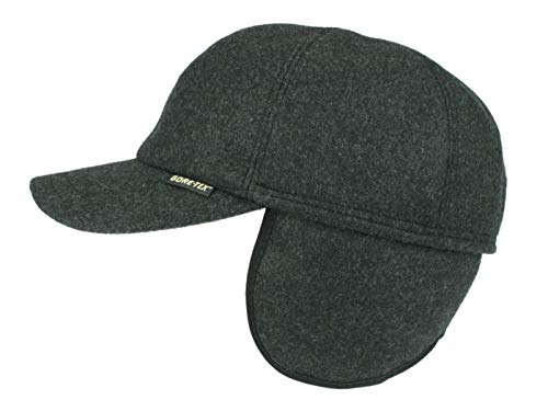 Göttmann Monaco Gore-Tex Baseballcap mit Ohrenklappen aus Wolle - Anthrazit (18) - 62 cm von Göttmann