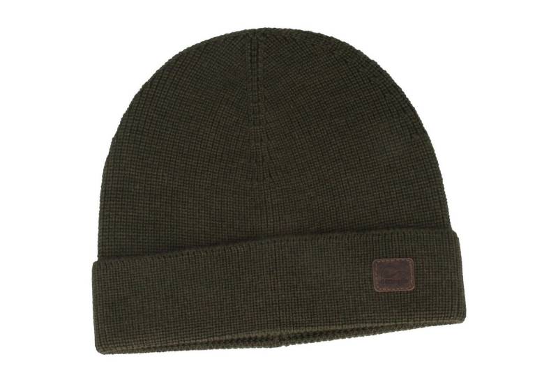 Göttmann Strickmütze einfarbig mit Umschlag aus 100% Wolle von Göttmann