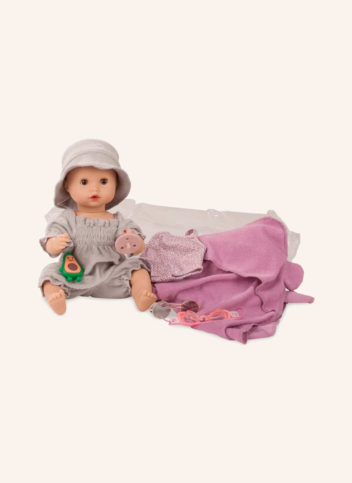 Götz Babypuppe Girl Avocado Set Sleepy Aquini rosa von Götz
