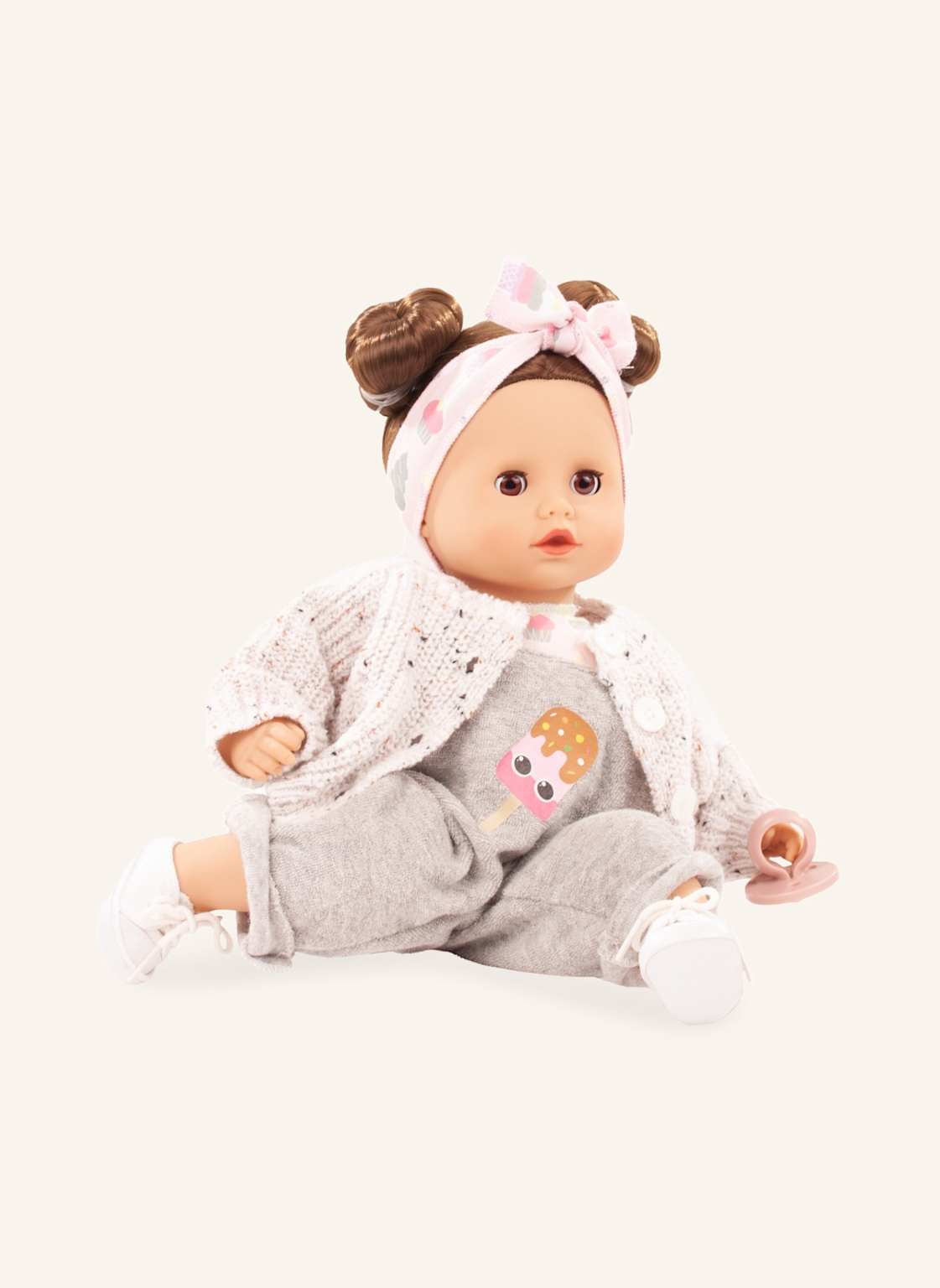 Götz Babypuppe Popsicle Muffin grau von Götz