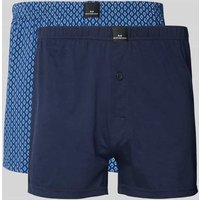 Götzburg Wäsche Boxershorts mit Label-Patch im 2er-Pack in Marine, Größe XXL Götzburg Wäsche Boxershorts mit Label-Patch im 2er-Pack in Marine, Größe XXL von Götzburg Wäsche