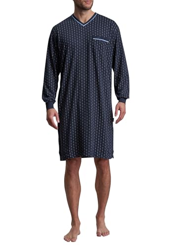 Götzburg Herren Nachthemd, Langarm, Baumwolle, Single Jersey, Navy, minimal 62 von Götzburg