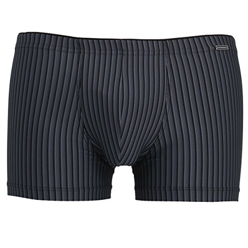 Götzburg Herren Mikrofaser Boxershorts (DE/NL/SE/PL, Alphanumerisch, M, Regular, Regular, schwarz-grau gestreift) von Götzburg