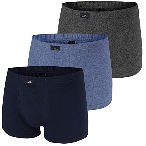 Götzburg® Sparpacks! 3er Pack Pants, Boxershorts, Shorts, Unterhosen, Unterwäsche, schwarz, weiß, Neu (L, Navy/grau Melange/blau Melange) von Götzburg