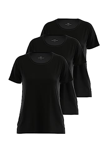 Götzburg 3er Pack Kurzarm Damen Rundhals Ausschnitt Basic T-Shirt aus Baumwolle 36 von Götzburg