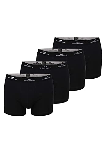 Götzburg 4er Pack Boxershorts Herren sportliche Unterhosen Retro Pants (as3, Alpha, m, Black-Black-Black) von Götzburg