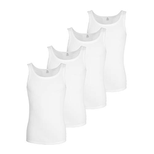 Götzburg 4er Pack Herren Unterhemd Classic Tank Top weiß - gekämmte Feinripp - 100% natürliche Baumwolle 10 von Götzburg