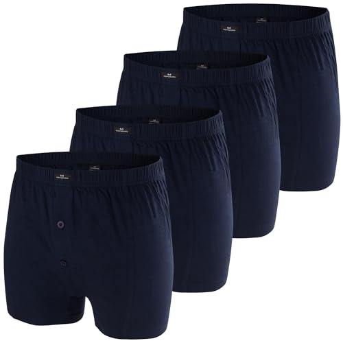 Götzburg Herren Boxershorts Shorts 740761 (DE/NL/SE/PL, Alphanumerisch, L, Regular, Regular, 4X Navy) von Götzburg