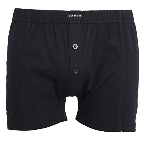 Götzburg Herren Boxershorts mit Eingriff und Knopfleiste (DE/NL/SE/PL, Alphanumerisch, L, Regular, Regular, 2 x schwarz) von Götzburg
