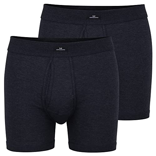 Götzburg Herren Boxershorts mit Eingriff | 2 Stück | 742998 (XXL, Navy/fein Geringelt) von Götzburg