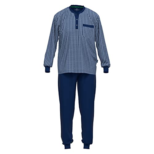 Götzburg Herren Pyjama mit Knopfleiste, 2tlg, blau, 48 von Götzburg