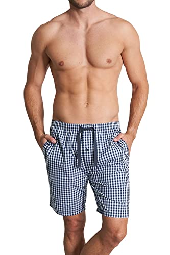 Götzburg Herren Schlafanzughose Pyjama Hose kurz, kariert, Tasche, Bindeband, Gr.56 von Götzburg