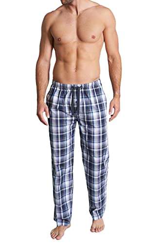 Götzburg Herren Schlafanzughose Pyjama Hose lang, kariert, Tasche, Bindeband, Gr.50 von Götzburg