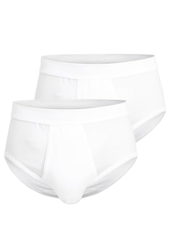Götzburg Herren Slips Feinripp | 2er Pack (DE/NL/SE/PL, Alphanumerisch, XXL, Regular, Regular, Weiß (Weiss 1)) von Götzburg