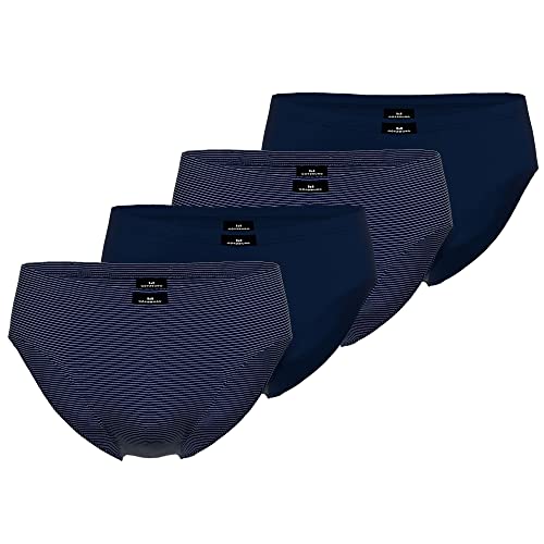 Götzburg Herren Slips X-Lastic Stretch | 4er Pack (3XL, Navy | gestreift) von Götzburg