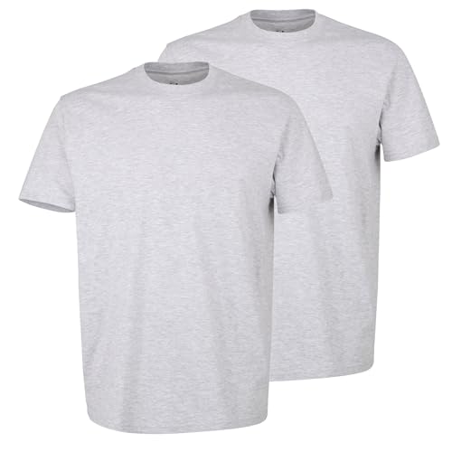 Götzburg Herren T-Shirts mit Rundhals-Ausschnitt | 2 Stück (DE/NL/SE/PL, Alphanumerisch, M, Regular, Regular, Grau-mittel-Melange) von Götzburg