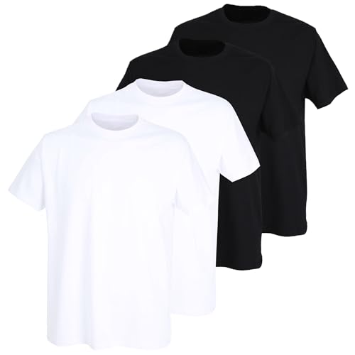 Götzburg Herren T-Shirts mit Rundhals-Ausschnitt | 2 Stück (DE/NL/SE/PL, Alphanumerisch, M, Regular, Regular, 2 x weiß | 2 x schwarz) von Götzburg