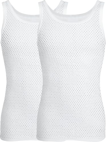 Götzburg Herren-Unterhemd 2er-Pack Air-Tricot weiß Größe 8 von Götzburg
