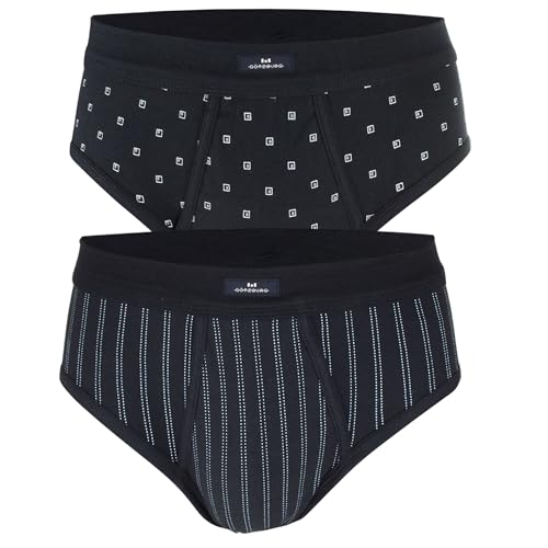 Götzburg Herren Slips mit Eingriff (DE/NL/SE/PL, Alphanumerisch, XL, Regular, Regular, 2 x Marine) von Götzburg