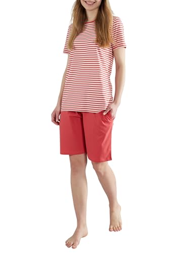 Grözburg Damen Schlafanzug Kurz – Zweiteiliges Baumwoll-Pyjama Set mit Rundhals 38 von Götzburg