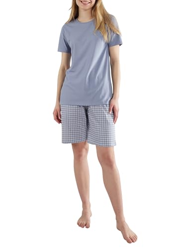 Grözburg Damen Schlafanzug Kurz – Zweiteiliges Baumwoll-Pyjama Set mit Rundhals 40 von Götzburg