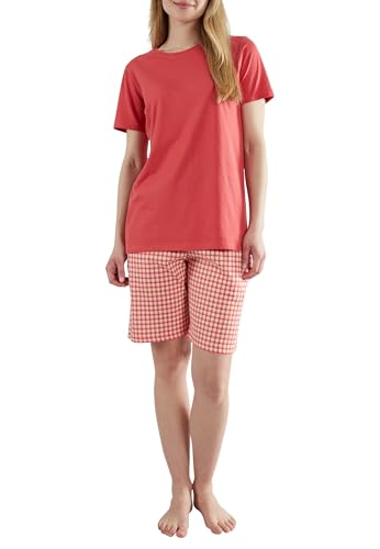 Grözburg Damen Schlafanzug Kurz – Zweiteiliges Baumwoll-Pyjama Set mit Rundhals 46 von Götzburg