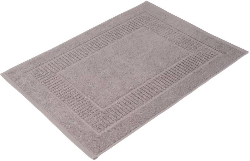 Gözze Badematte Höhe 7 mm beidseitig nutzbar  fußbodenheizungsgeeignet Badvorleger, Frottier-Qualität, mit Bordüre von Gözze