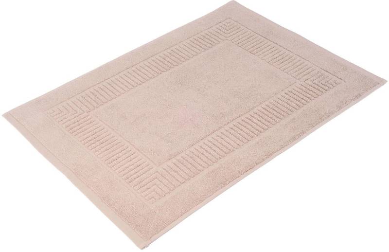 Gözze Badematte "BIO Frottier" Höhe 7 mm beidseitig nutzbar  fußbodenheizungsgeeignet Badvorleger, Frottier-Qualität, mit Bordüre von Gözze