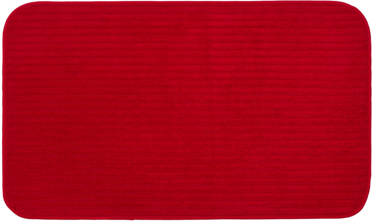 Gözze Badematte "Berlin" Höhe 7 mm rutschhemmend beschichtet fußbodenheizungsgeeignet Badteppich, Uni Farben, Cord Optik, waschbar von Gözze