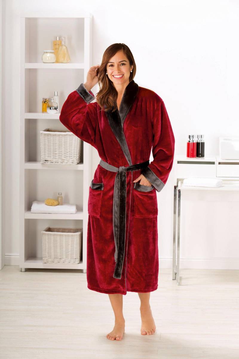 Gözze Unisex-Bademantel "Seidenfeeling, ideal für Sauna & Spa, Hotelbademantel, Morgenmantel", 1 Stk. für Damen & Herren, mit edlem Glanz, lang von Gözze