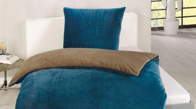 Gözze Wendebettwäsche "Superflausch in Gr. 135x200 oder 155x220 cm" 2 Stk. tlg. Fleece kuschelig warm im Winter, Bettwäsche mit Wendeoptik von Gözze