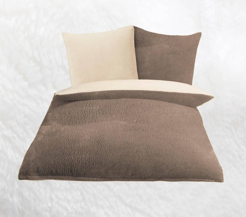 Gözze Wendebettwäsche "Superflausch in Gr. 135x200 oder 155x220 cm" 2 Stk. tlg. Fleece kuschelig warm im Winter, Bettwäsche mit Wendeoptik von Gözze