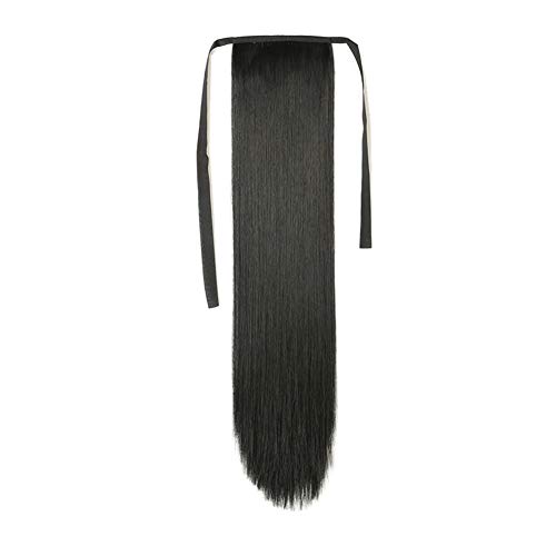 haar extensions echthaar extensions clip Haarstücke falsche Haare Haarteile für Frauen einclipsen Haar Brötchen Haarteil black,55 von Gofeibao