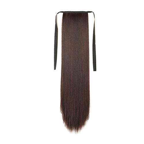 haar extensions echthaar extensions clip Haarstücke falsche Haare Haarteile für Frauen einclipsen Haar Brötchen Haarteil darkbrown,55 von Gofeibao