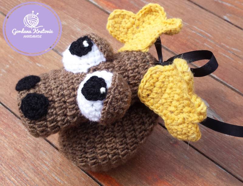 Handgefertigt Elch Willy Wärmer Lustige Geweih Wolle Acryl Neuheit Lustiges Spielzeug Heizung Boho Schrullig Winter Accessoire Tragbar Kunst Slow von GogArt