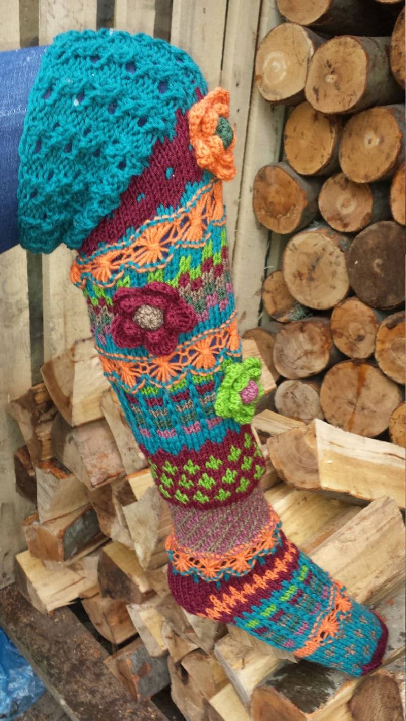 Handgestrickte Wolle Leggings Und Socken Kuscheliger Warmer Winter Handmade Unisex Naturwolle Umweltfreundliches Geschenk Erbstück Qualität Kaltes von GogArt