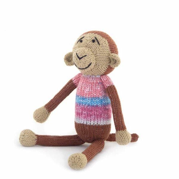 Affe Kuscheltier - Shamwari Jumbo 40 cm - Handgestrickte Stofftiere by Gogo Olive von Gogo Olive