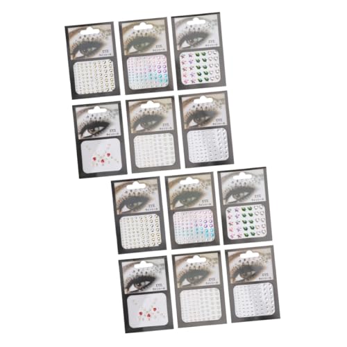 Gogogmee 12blätter Dekorative Augen-rhinestones Aufkleber Selbstklebende Glitzersteinchen Für Gesicht Und Körperkunst Für Partys Festivals Und Kostüme von Gogogmee