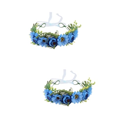 Gogogmee 2 Stücke Braut Haar Zubehör Blume Haar Hoop Kopfschmuck Für Braut Party Haar Band Realistische Blumen von Gogogmee