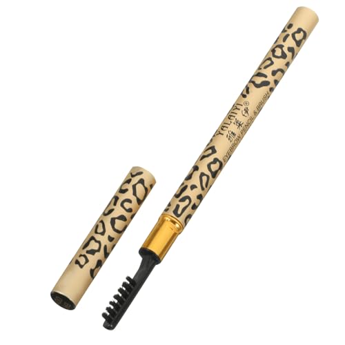 Gogogmee 4stücke Leopard Muster Augenbrauenstift Mit Pinsel Professionelles Augenbrauen-make-up Schwarz Dual-ended Design Für Natürliche Und Präzise Augenbrauenformen Für Täglichen von Gogogmee