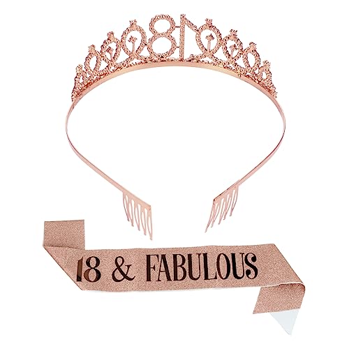 Gogogmee Geburtstagsparty-dekorationen Für Mädchen Party-schärpe Krone Glitzer Schultergurt Geburtstagsgeschenke-set von Gogogmee