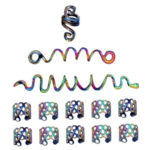 Gogogmee 1 Satz Dreadlock Haarschmuck Teiliges Zubehör Ringen für Zöpfe und Flechtfrisuren für Verschiedene Haarfarben und Stile von Gogogmee