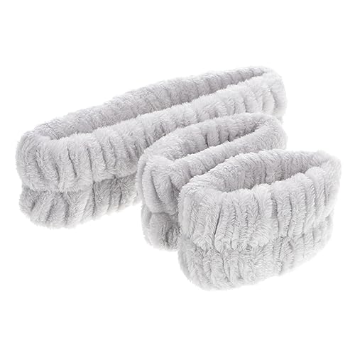 Gogogmee Gesichtswäsche Haargummis Wasserabsorbierende Handgelenkbänder Flauschige Dehnbare Haargummis Für Make-up Und Gesichtsreinigung Zuhause -teilig Handgelenkbänder von Gogogmee